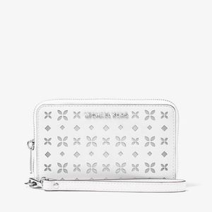 FLASH SALE! MK Large Perforated-leather Phone Case