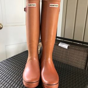 Burnt orange hunter boots
