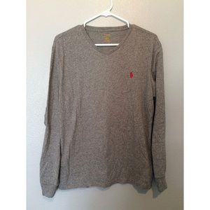 Love sleeve men's polo v-neck