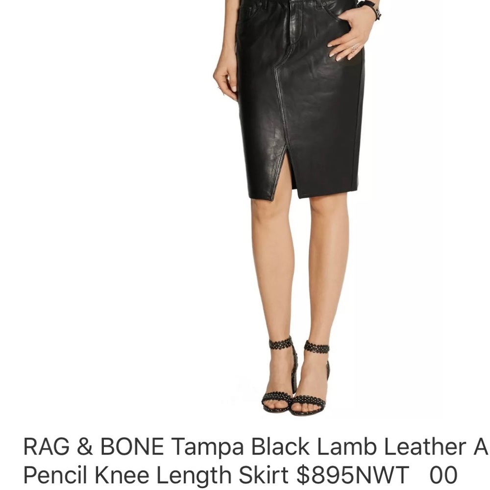 Rag and Bone Tampa Leather Skirt NWT size 2