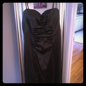 Olive green cocktail dress