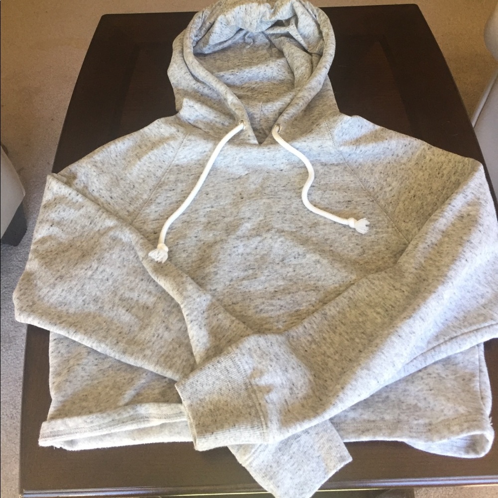H&M Light Grey Cropped Hoodie