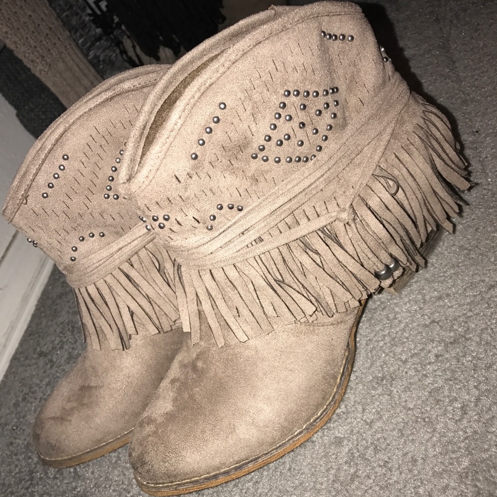 Women's Not Rated Fringe Booties