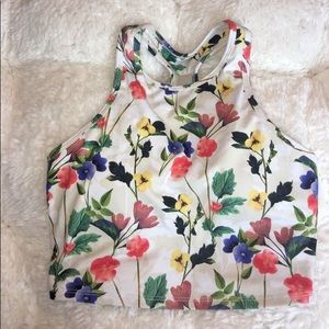 Fabletics crop top!  Xsmall. Beautiful floral top