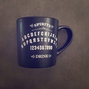 Magenta ouija black mug