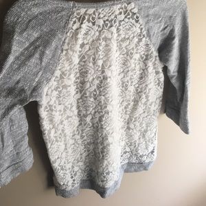 EXPRESS grey lace back sweater