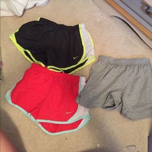 Nike and soffe shorts