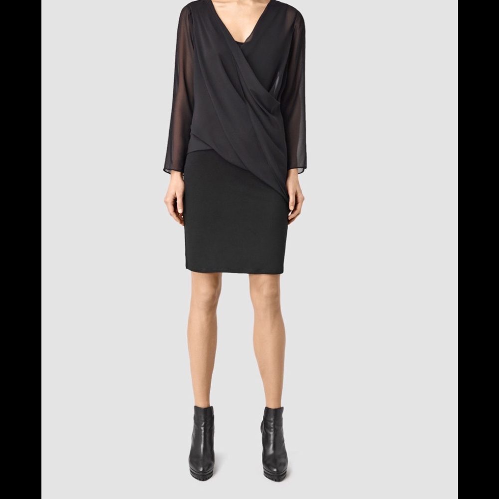 All Saints Lowe dress black US 0
