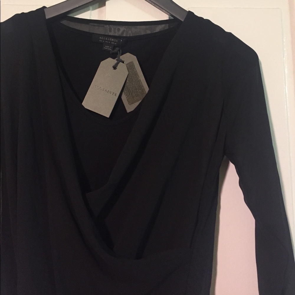 All Saints Lowe dress black US 0 - Picture 6 of 6