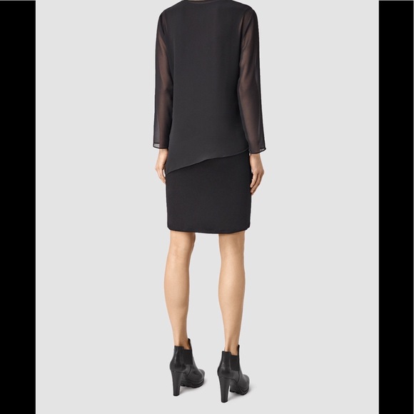 All Saints Lowe dress black US 0 - Picture 3 of 6