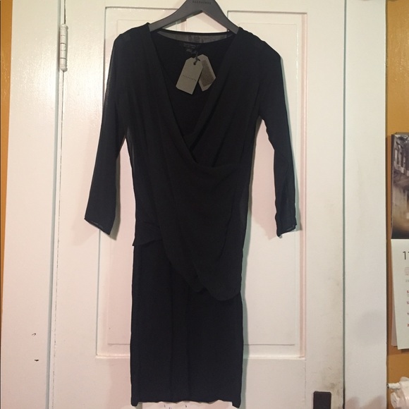 All Saints Lowe dress black US 0 - Picture 4 of 6
