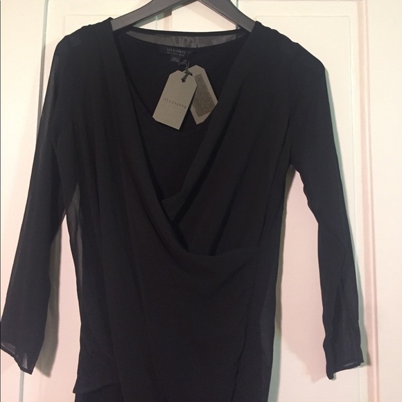 All Saints Lowe dress black US 0 - Picture 5 of 6