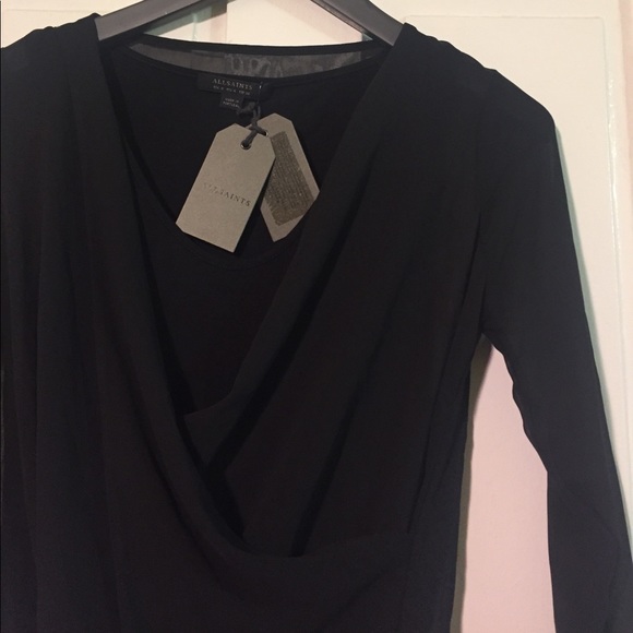 All Saints Lowe dress black US 0 - Picture 6 of 6