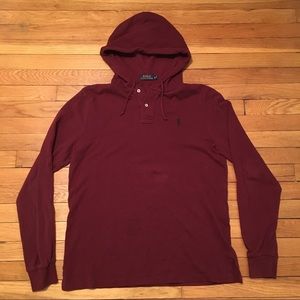 MEN'S POLO RALPH LAUREN HOODED LONG SLEEVE SHIRT