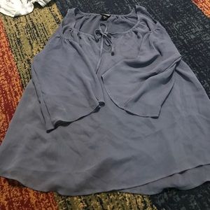 Off the shoulder mid cut sleeve shirt