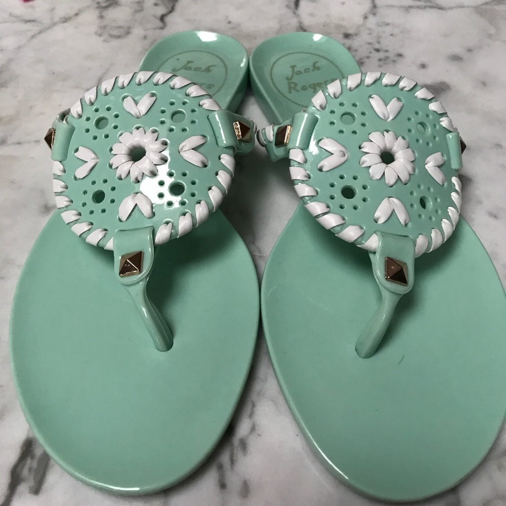Jack rogers jelly flip flops size 12