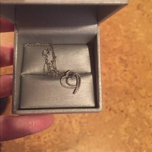 Zales double heart pendant