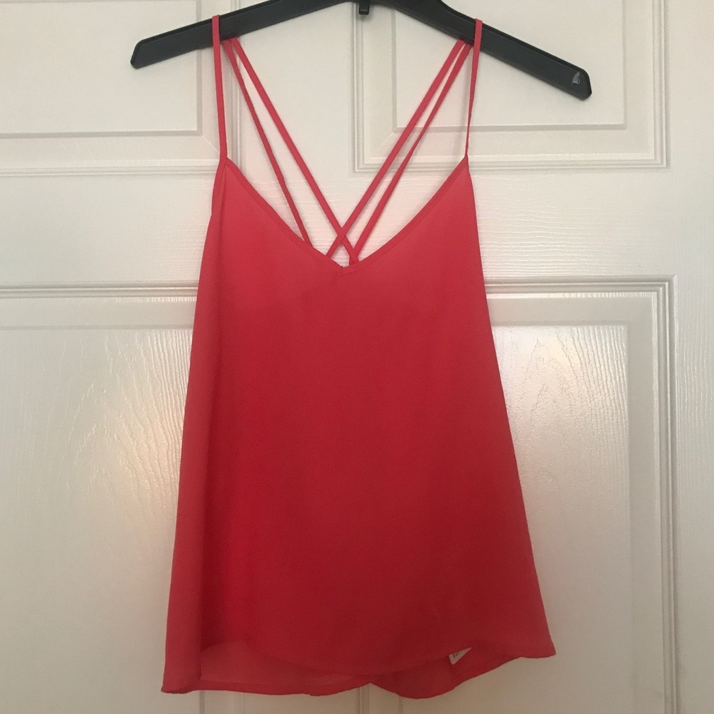 Bright pink tank top