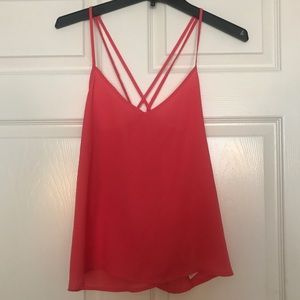 Bright pink tank top