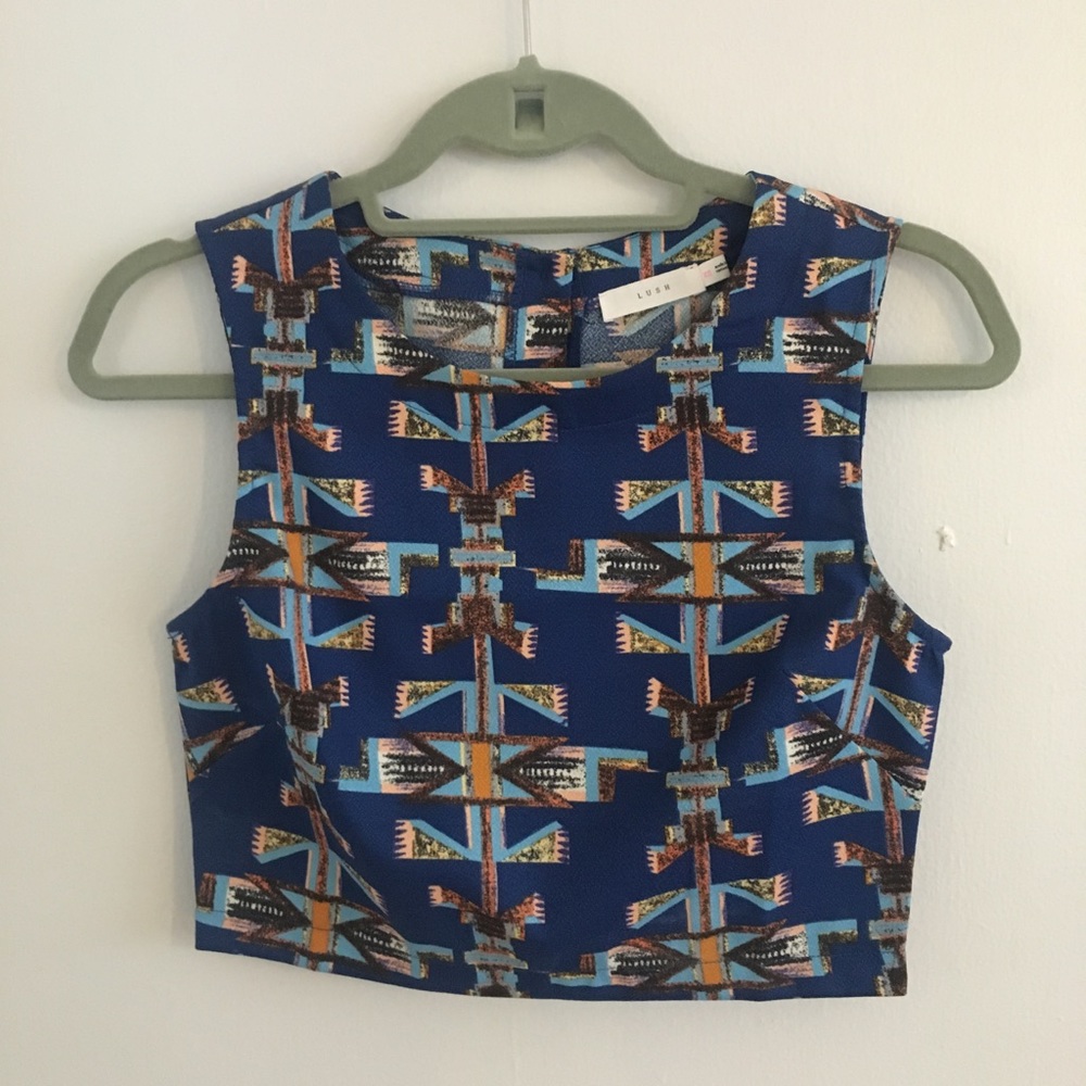 Nordstrom: Lush Aztec Print Cropped Top