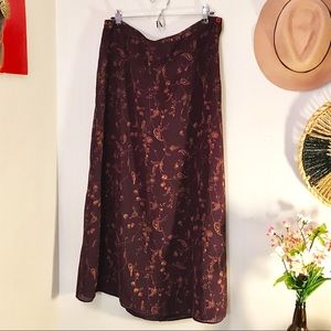 ⛔️SOLD⛔️ Vintage Maroon & Yellow Paisley Skirt