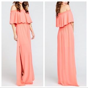 Hacienda Maxi Dress - Bright Coral Crisp