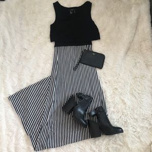 Forever 21 Striped Flowy Top Maxi Dress