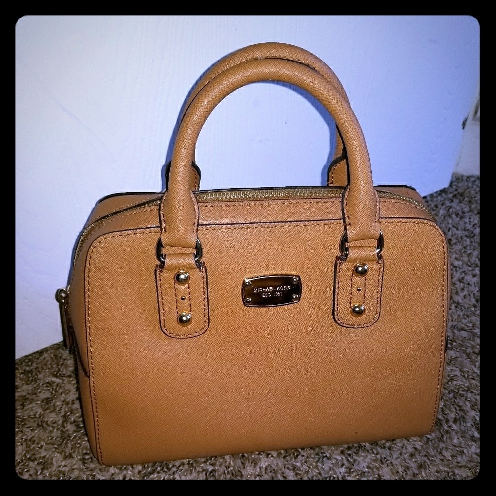 Michael Kors saffiano leather small satchel