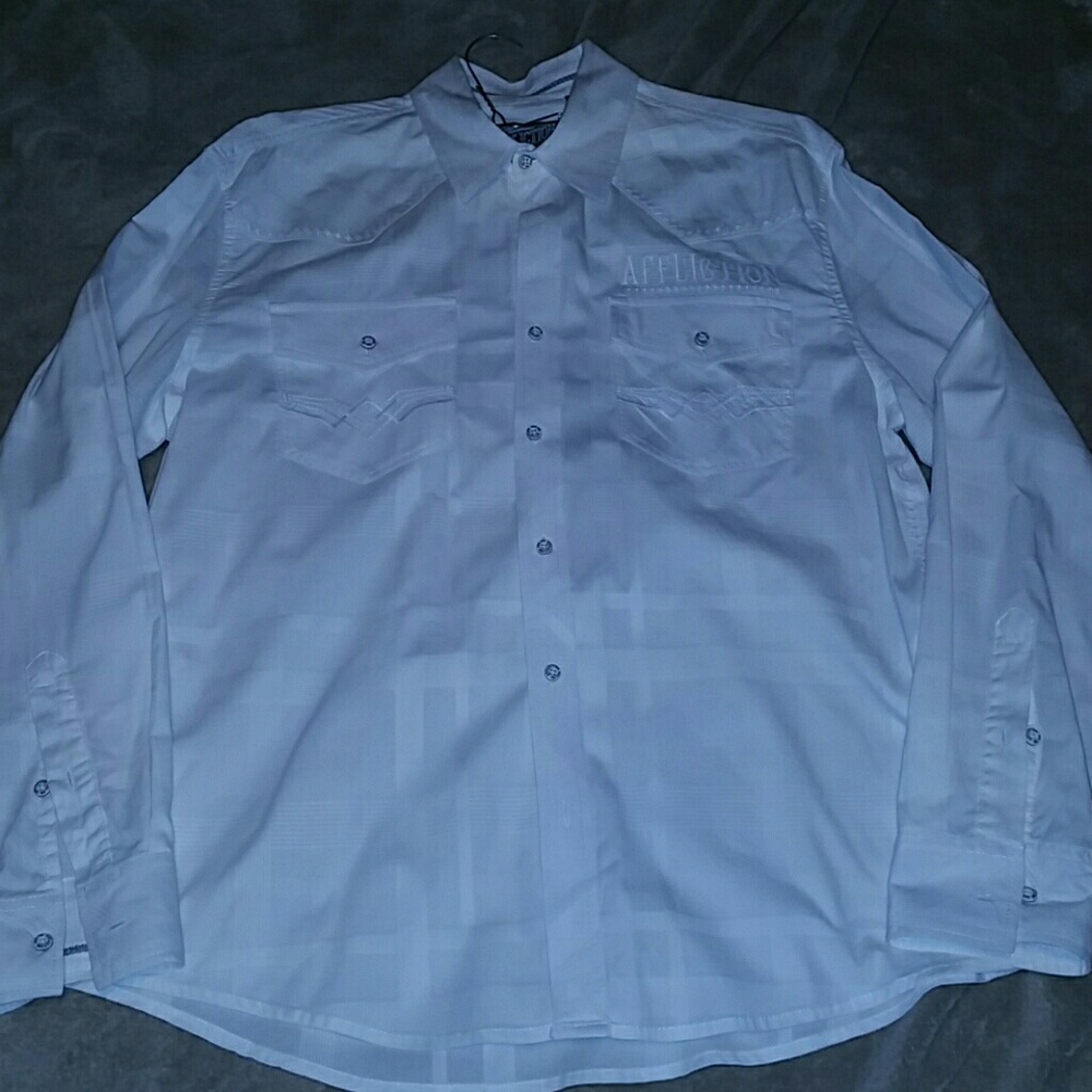 XL White Affliction long sleeve button down