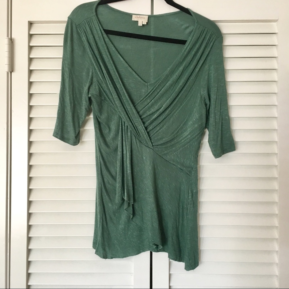 Anthropologie (Deletta) Green Blouse
