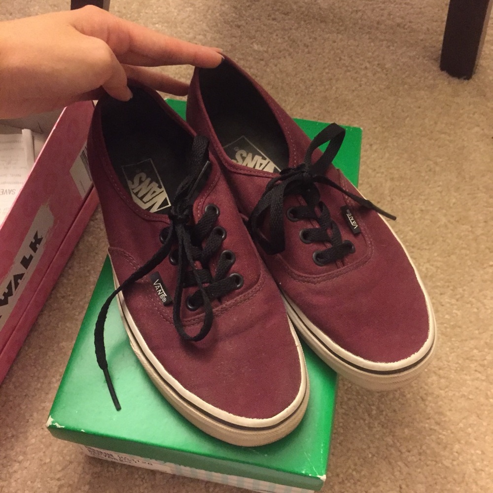 Maroon/ Burgundy Vans Shoes