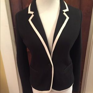 Black XS Old Navy blazer w/white piping