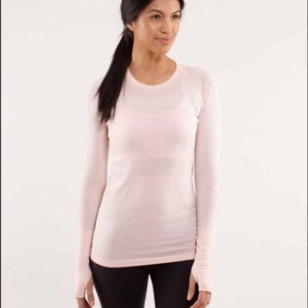 Light pink lululemon long sleeve