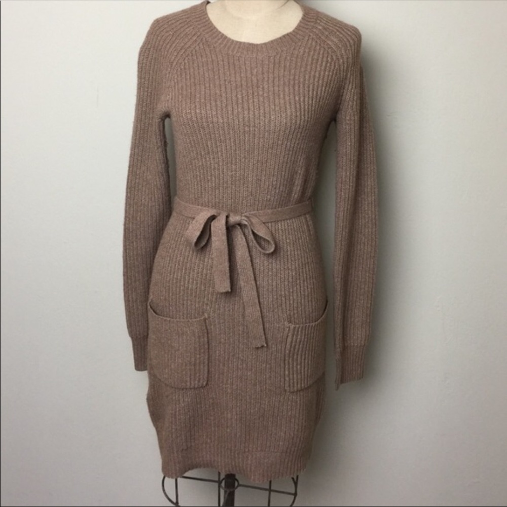 BCBG Maxazria  Dark Tan Sweater Dress