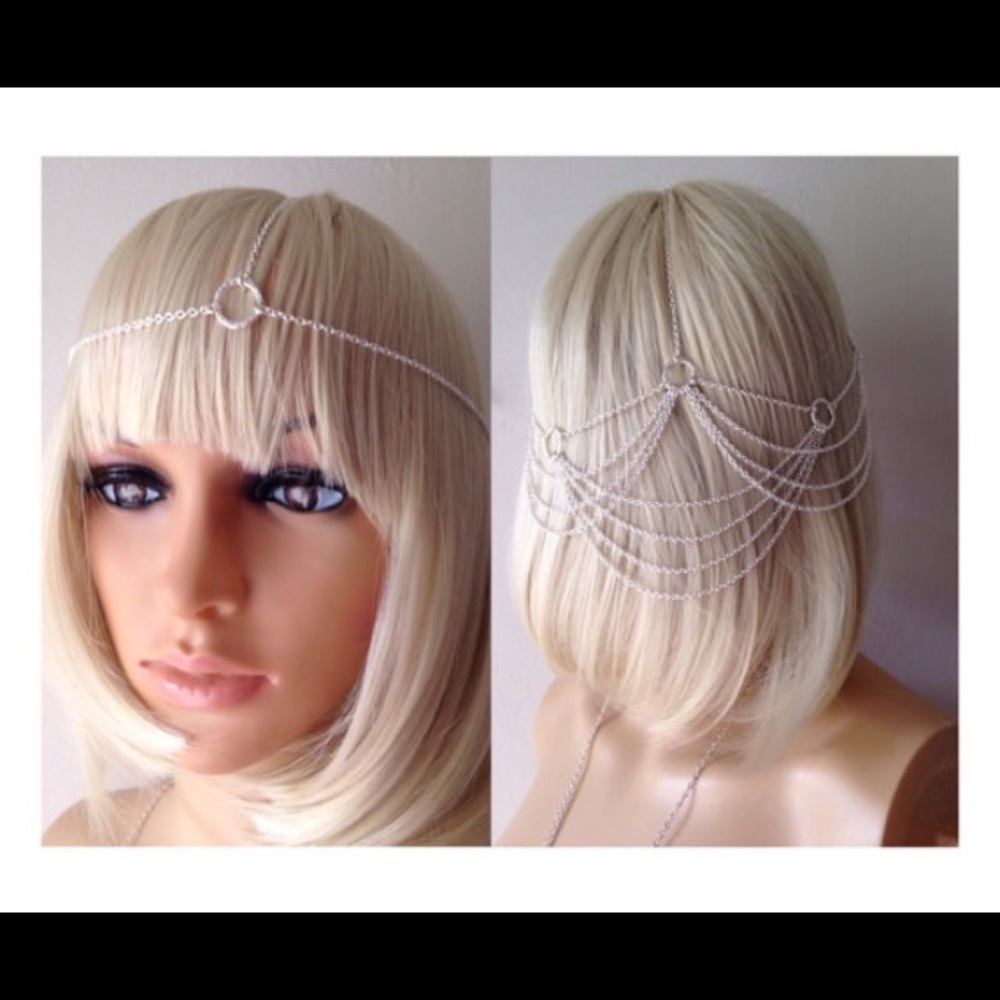 Web Head Chain Piece Coachella burning man Silver
