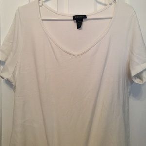 White, sweetheart neck top