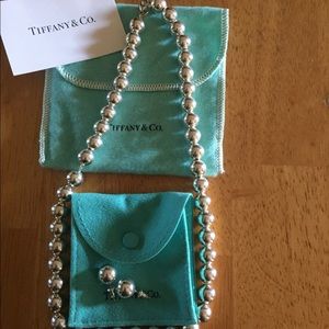 Tiffany &Co bead necklace and earrings