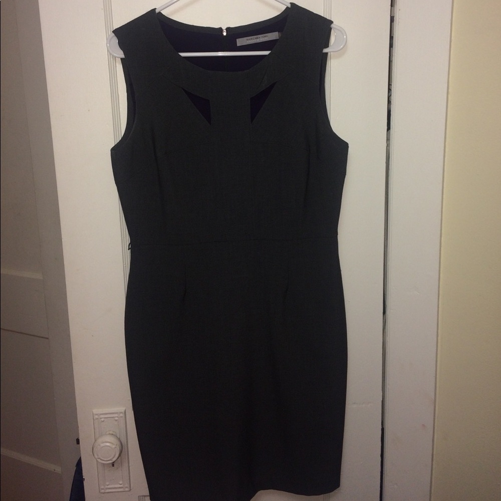 Grey lined cocktail dress sz 10. Slightly worn.