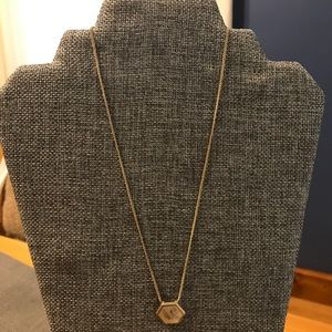 Hexagon Faceted Quartz Necklace