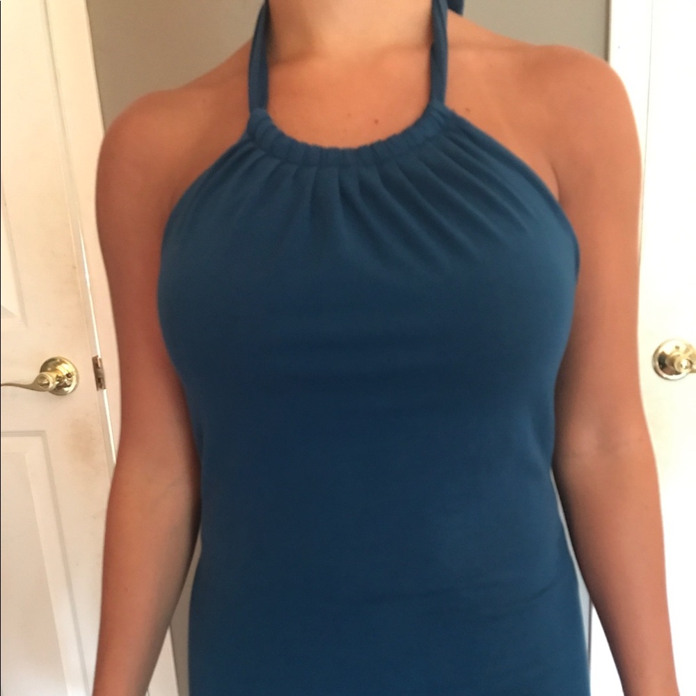 Banana Republic deep blue halter top
