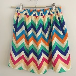 Anabella Chevron Print Skirt