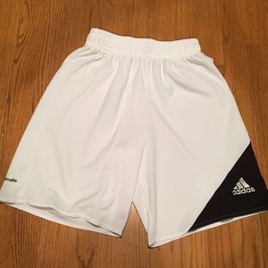 White adidas soccer shorts