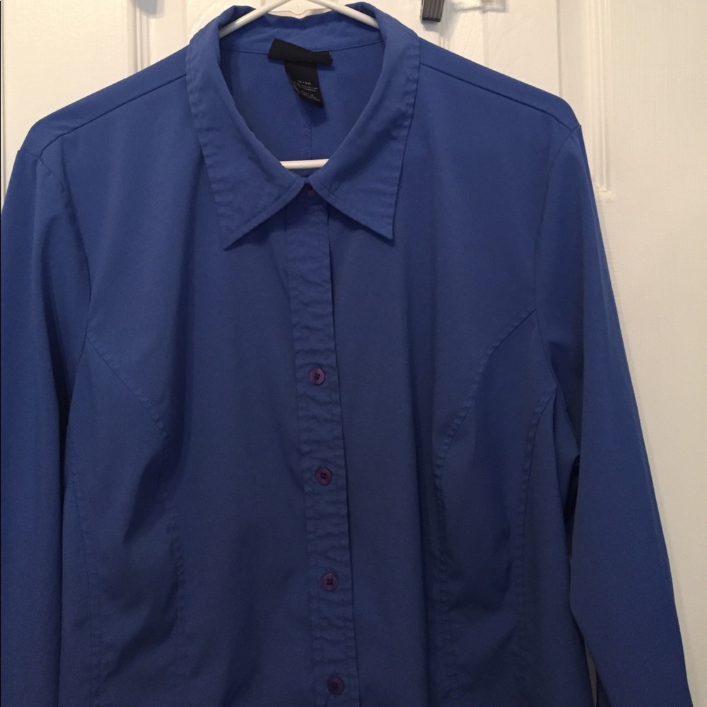 Blue button down dress shirt