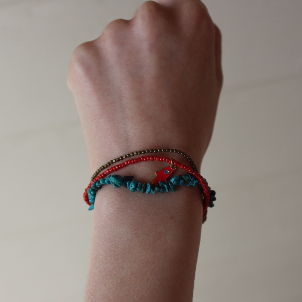 3 Strand Stone Bracelet