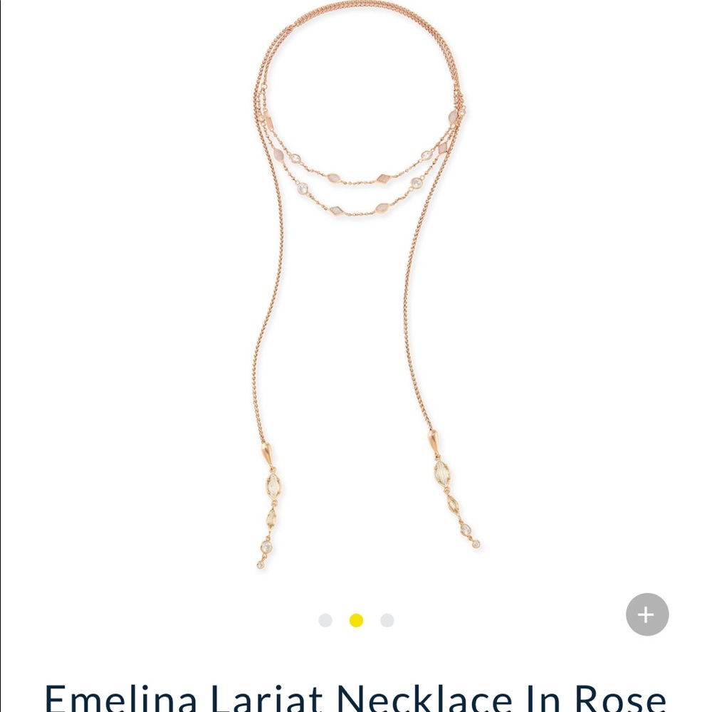 Kendra Scott rose gold emelina necklace