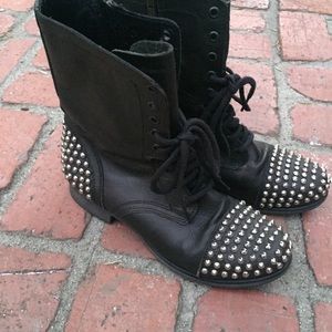 Steve Madden studded leather boots