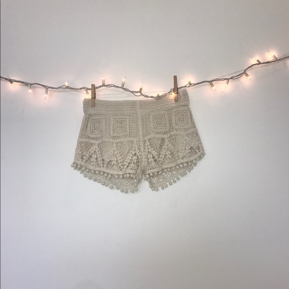 Off-White Crochet Shorts