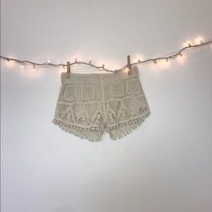 Off-White Crochet Shorts