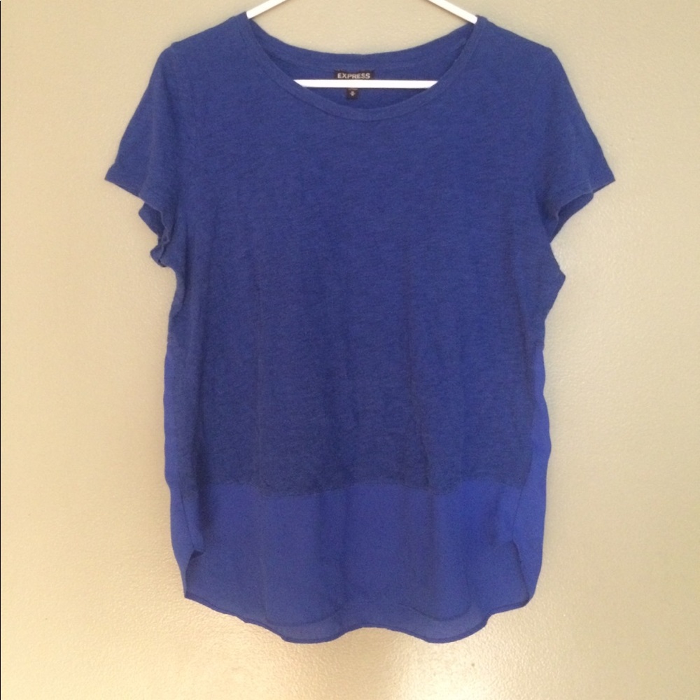 Blue short sleeve express shirt