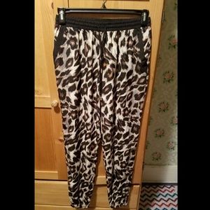 NWOT silky cheetah joggers